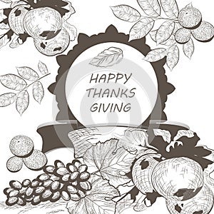 Vintage Thanksgiving Day Card