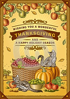 Vintage Thanksgiving Greeting Card