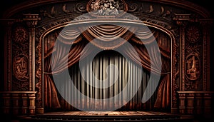 Vintage Theater Stage, Made with Generative AI