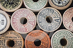 Vintage Thread Spools in Color