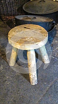 Vintage three legged stool
