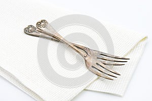 Vintage three-tine forks