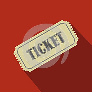 Vintage ticket flat icon