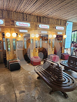 Vintage tickets booths in pattaya Thailand