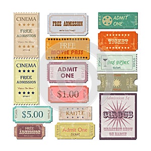 Vintage Tickets Illustration