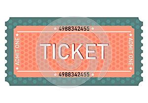 vintage tickets with one ticket highlighted on a white background