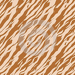 Vintage Tiger Skin Seamless Pattern