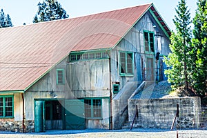 Vintage Tin Building Once Used In Mining Operations