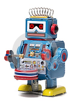 Vintage tin robot toy