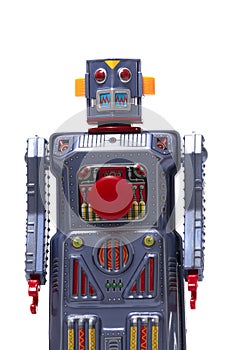 Vintage tin robot toy