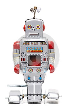 Vintage tin robot toy