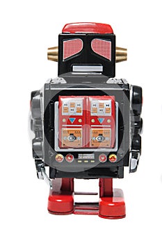 Vintage tin robot toy