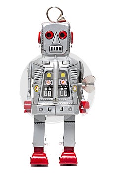 Vintage tin robot toy