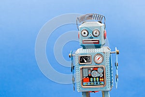 Vintage tin toy robot.