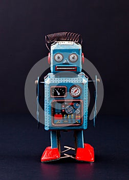 Vintage tin toy robot.