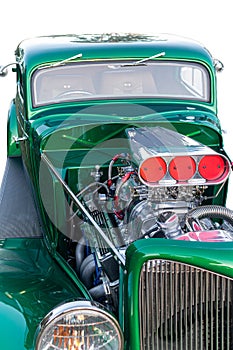 From vintage to hot rod with a shiny chrome modern muscle engine
