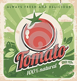 Vintage tomato poster