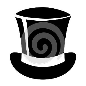Vintage top hat vector icon