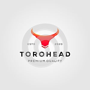 Vintage toro head bull logo vector designs photo