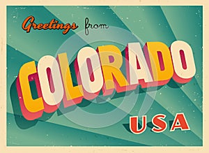 Vintage Touristic Greeting Card from Colorado.