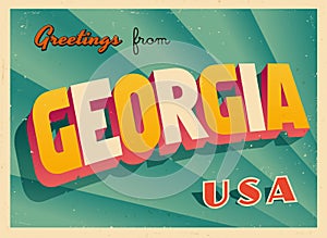 Vintage Touristic Greeting Card from Georgia.