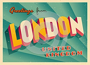 Vintage Touristic Greeting Card from London.