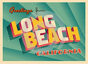 Vintage Touristic Greeting Card From Long Beach, California.