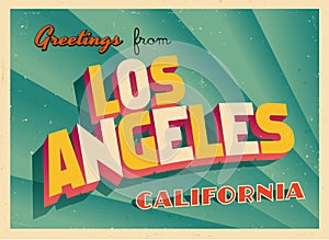 Vintage Touristic Greeting Card From Los Angeles, California.