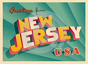 Vintage Touristic Greeting Card from New Jersey.