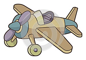 Vintage Toy Airplane Icon