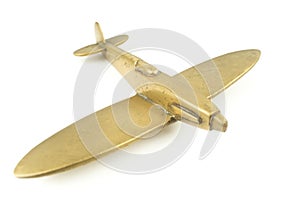 Vintage toy airplane made from brass - Circa 1940