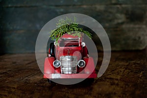 Vintage toy holiday truck