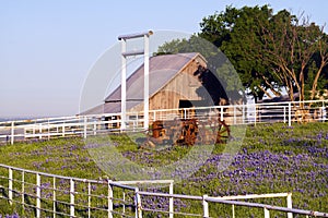Vintage Tractor and Barn