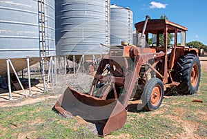 Vintage Tractor and Silos
