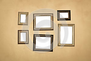 Vintage traditional realistic frames set