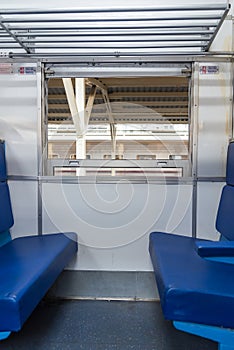 Vintage train interior