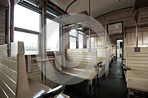 Vintage train interior