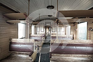 Vintage train interior