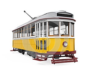 Vintage Tram Isolated