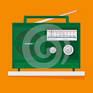 The vintage transistor radio.