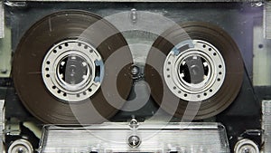 Vintage transparent audio cassette tape