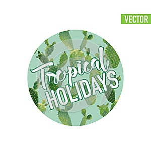 Vintage Tropical Summer Cactus Graphic Design for T shirt, Fashion, Prints