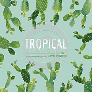 Vintage Tropical Summer Cactus Graphic Design for T shirt, Fashion, Prints