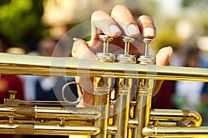 vintage trumpet in gentle