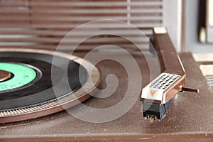 Vintage turntable from the seventies