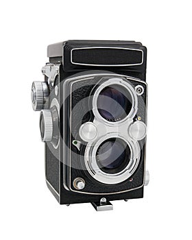 Vintage twin-lens reflex camera