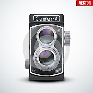 Vintage twin lens reflex camera photo