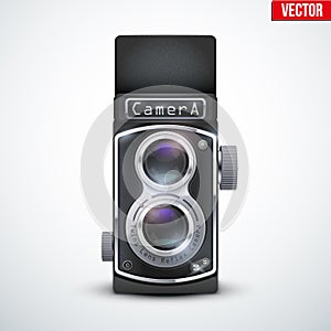 Vintage twin lens reflex camera photo