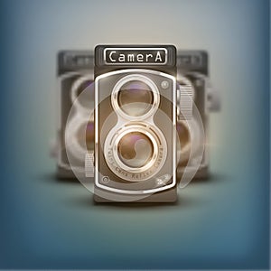 Vintage twin lens reflex cameras