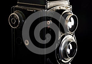 Vintage twin reflex camera